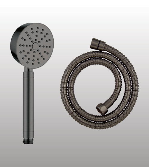 Brass Hand Shower Powder Flow With 1.5 mtr Flexible Hose  – Aquant India